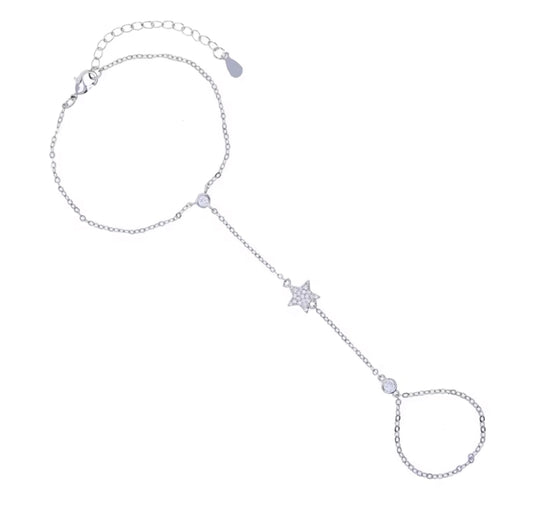 Silver Star Handchain